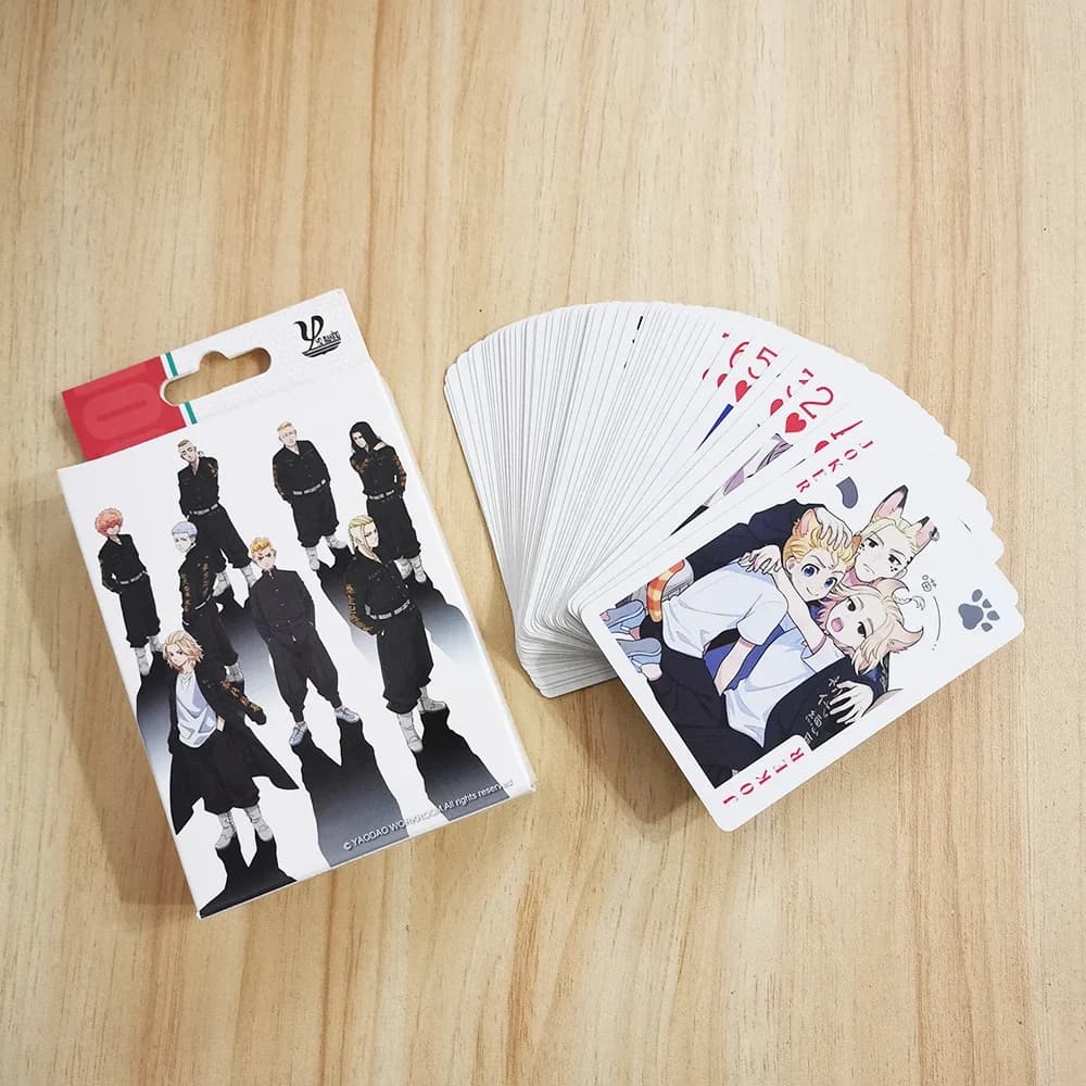 Carte da poker anime Tokyo Revengers Carte da gioco da tavolo cosplay Matsuno Chifuyu Mikey Scatola da collezione con copertina rigida