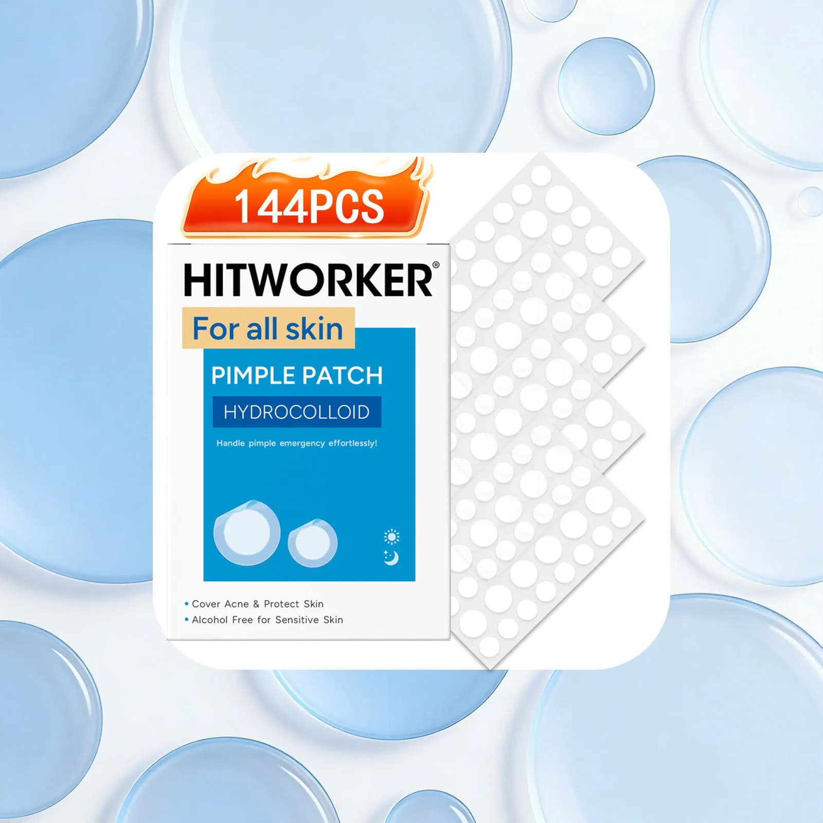 Hydrocolloidal nail for acne, face cleanser essence, skin care accessory, invisible and waterproof, suitable for all skin types