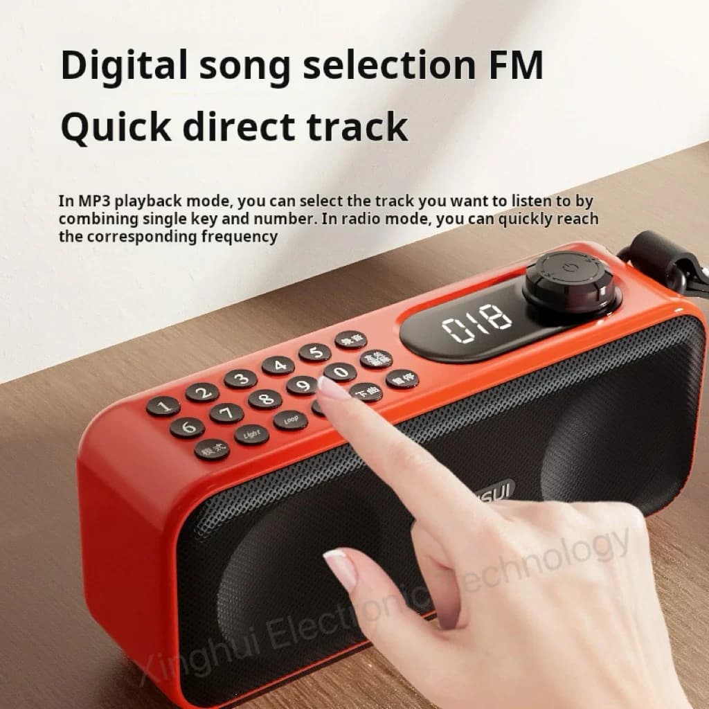 Nuovo altoparlante Bluetooth, radio portatile da esterno, chiavetta USB, altoparlante plug-in, subwoofer, lettore musicale, altoparlante da ballo quadrato