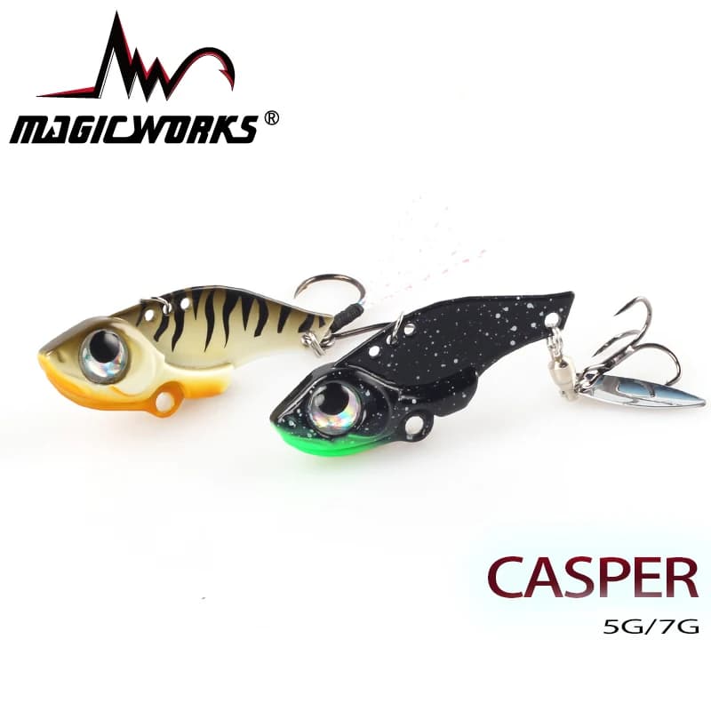 MAGIC WORKS Metal VIB Fishing Lure Blade Jig Miniature Bait 5g/7g cucchiaio duro artificiale per attrezzatura da pesca in mare di acqua salata