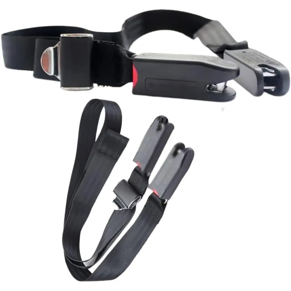 Cuscinetti per cinture di sicurezza compatibili con 1 cintura di fissaggio per seggiolino auto per bambini Unil ISOIX con set di coperture per accessori Interace (Nero)