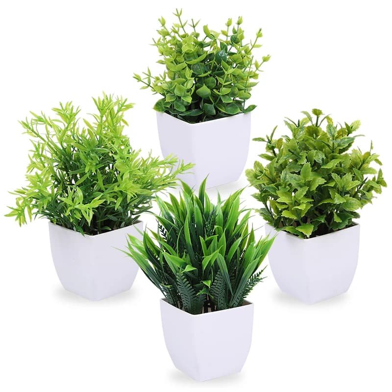 Artificial plants with plastic pots simulated plant Green perfect for home decoration Office desk Living room Bedroom furniture