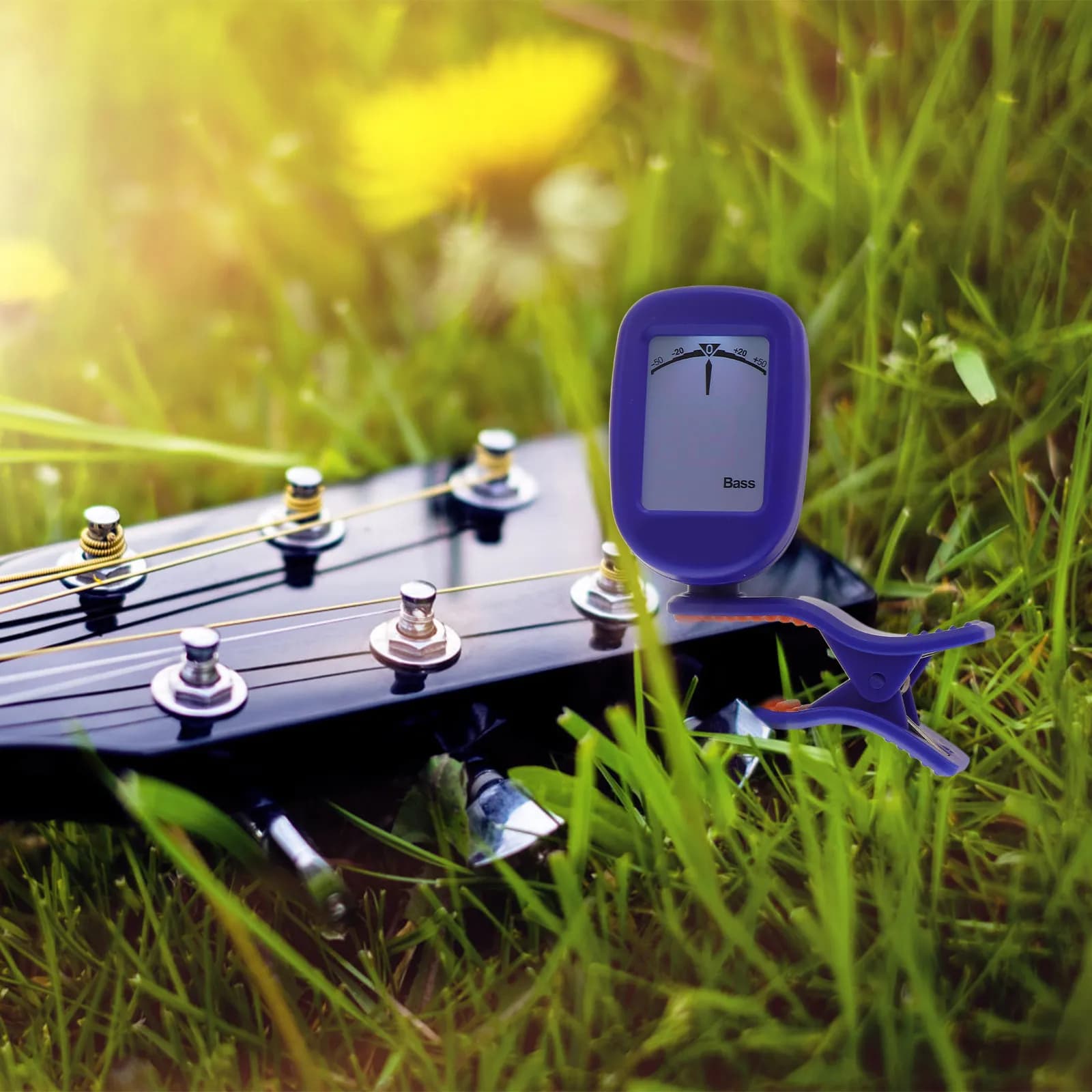 1 pz Accordatore per Chitarra in Metallo Premium, Accordatore per Strumenti Elettrici per Chitarra Acustica, Elettrica, Violino, Ukulele, Portatile e Leggero
