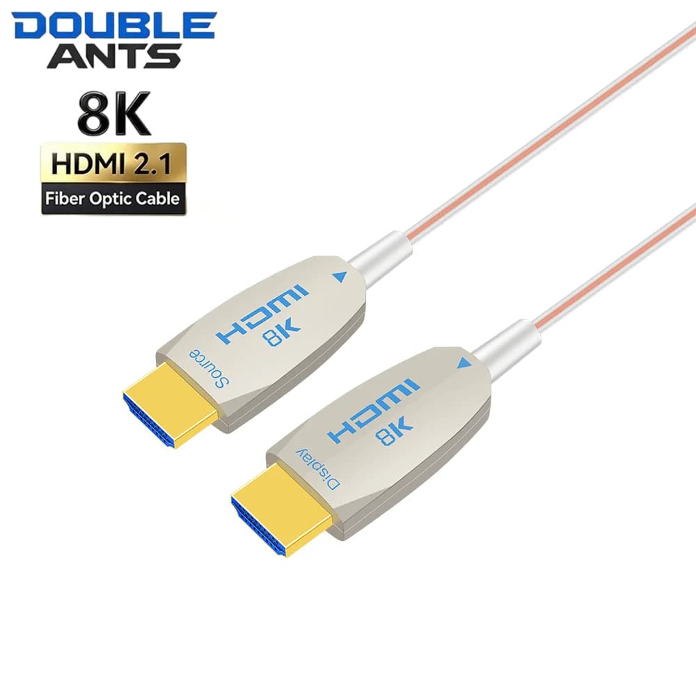 Ultra-Thin 8K HDMI 2.1 Fiber Optic Cable 48Gbps 8K@60Hz 4K@240Hz Transparent Optical Cable for Gaming Camera Home Tv Projector