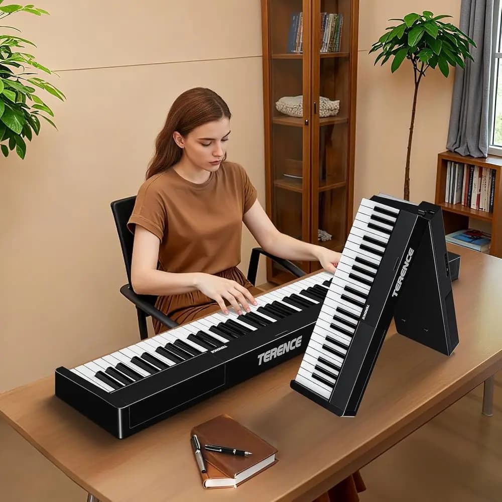 Tastiera Portatile Bluetooth a 88 Tasti Semi-Pesati con Pedale Sustain per Musicisti Aspiranti