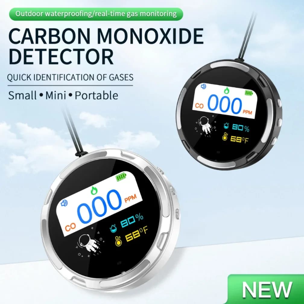Sensore di allarme monossido di carbonio facile da usare Detezioni di perdite di CO Rilevatore di monossido di carbonio con batteria accurata con allarme del ciclo sonoro di caduta