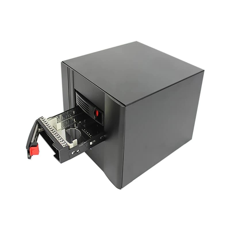 Case NAS a 2 Dischi in Lega di Alluminio, Hot-Swap, Compatibile con Schede Madri ITX, Server di Archiviazione Domestica IPFS, Chassis con Doppia Posizione HHD