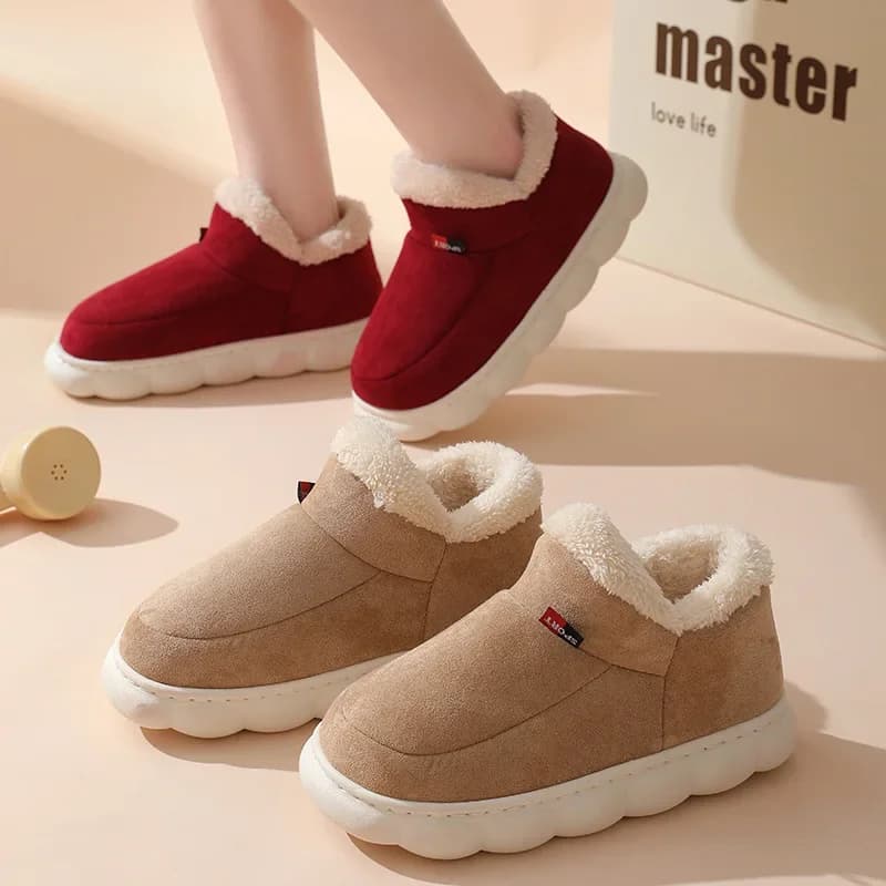 Scarpe da casa casual invernali per uomo 2025 Scarpe da donna Scarpe da esterno in cotone caldo per donna Pantofole imbottite in peluche per interni Donna