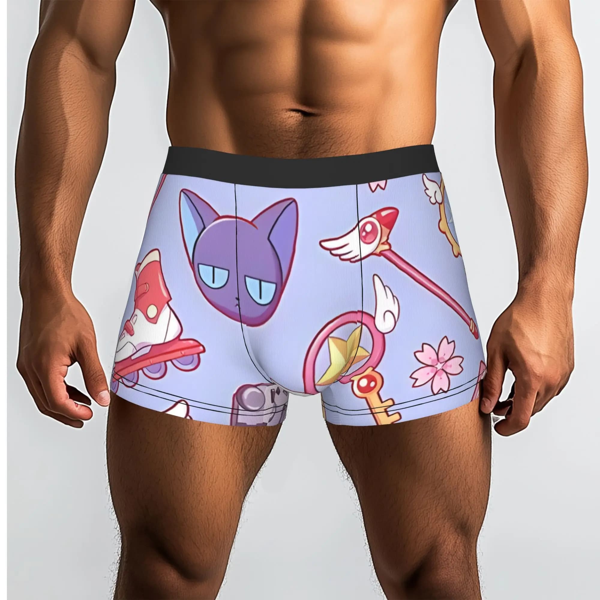 Sakura Card Captor Violet Bandai Cardcaptor Sakura Mutande da uomo Mutandine da uomo Intimo maschile Pantaloncini comodi Boxer Briefs