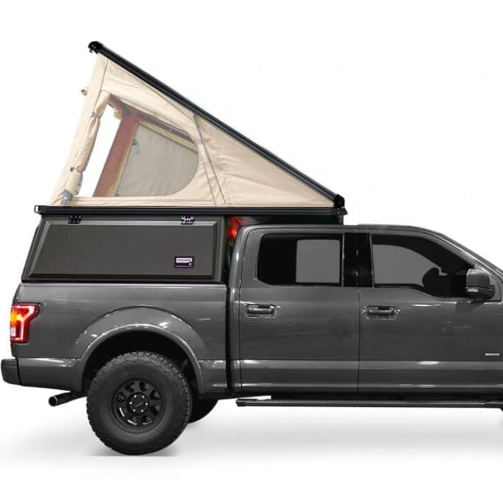 4WD 4x4 aluminum truck camper Ute pallet canopy with tent for land camping and pickup adventures