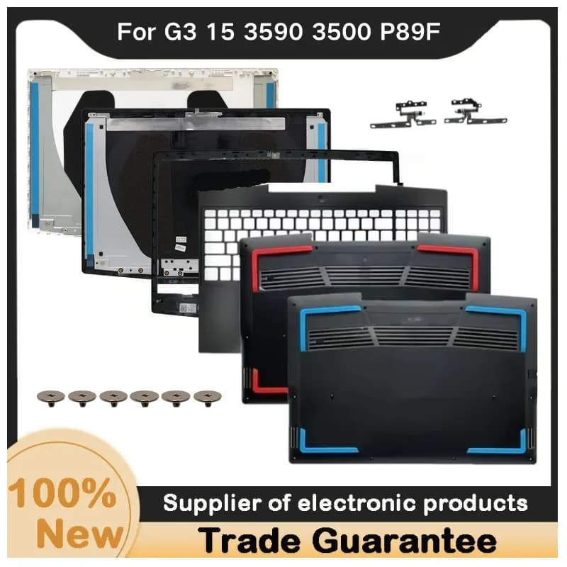 Nuovo per Kailxuling G3 15 3590 3500 P89F: Cover Posteriore LCD / Cornice Anteriore / Cerniere / Viti 0747KP 03HKFN 0YGCNV A B C D Shell