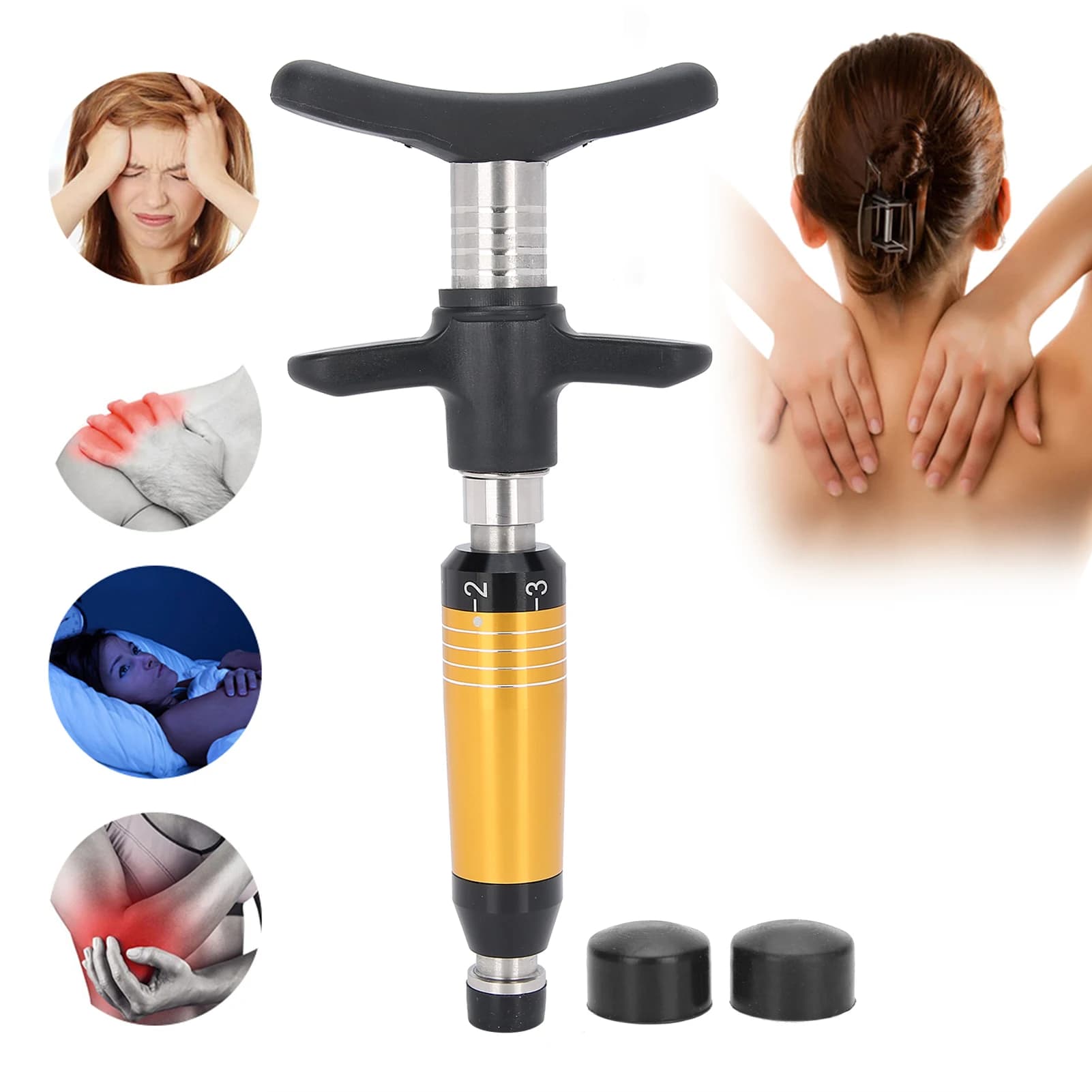 Manual Chiropractic Tool Chiropractic Adjusting Tool Manual Spine Correction Gun Massage Handheld Spine Adjuster
