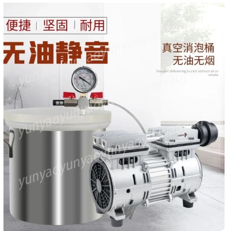 Oil Free Vacuum Defoaming Bucket Chamber for Resin AB Silicone Epoxy Stable Wood Debubble Mold Casting