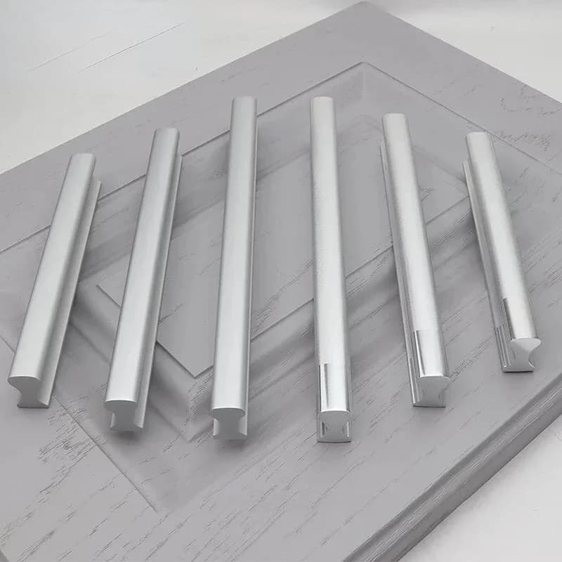12 Pcs Kitchen Cabinet Handles Drawer Pulls Aluminum Alloy Door Knobs Holder Case Box Puller Stick Furniture Handle Hardware