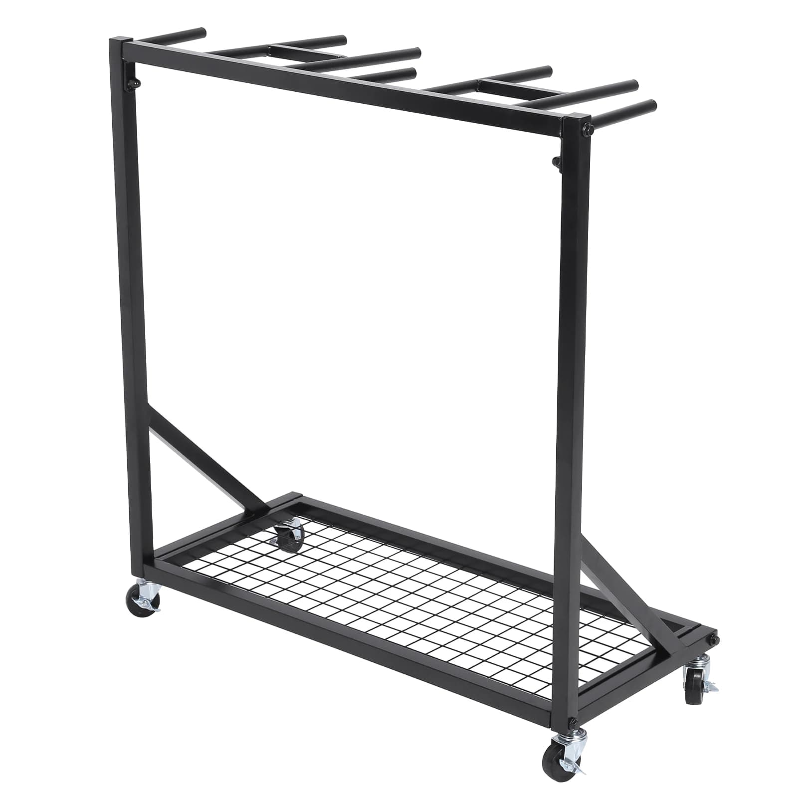 Carrello Portapalline da Tennis Resistente con Ruote, Organizzatore Portaracchette da Tennis per Palestra/Areale di Allenamento