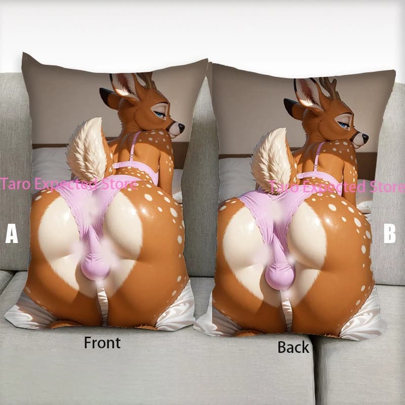 Dakimakura Anime Federa Deer Miles Tails Prower Femboy Furry Nsfw Mezza Corpo Del Fumetto Federa Doppio Lato Stampa Regali