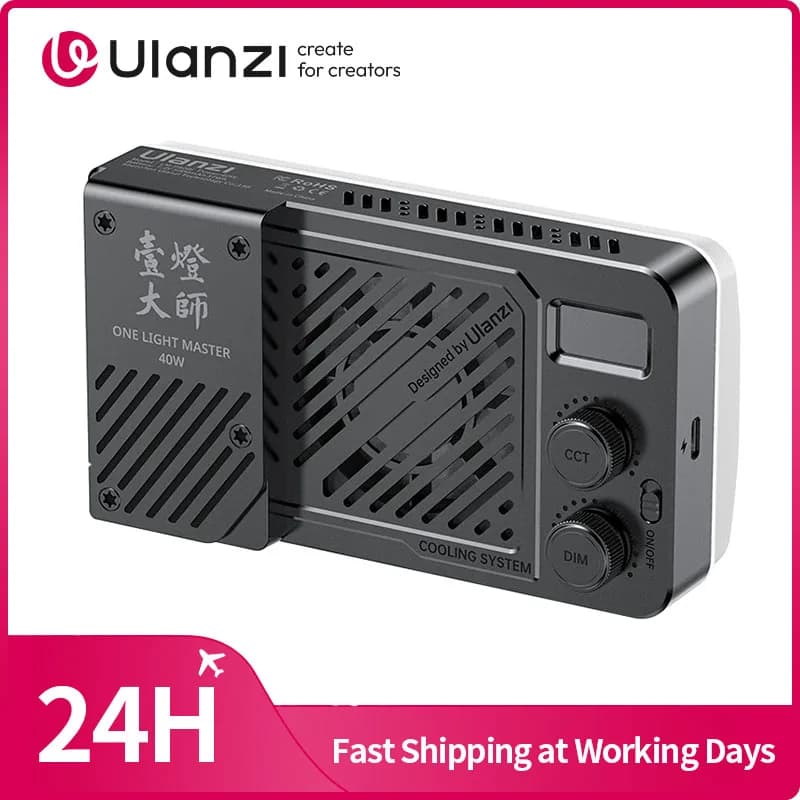Ulanzi P40 RGB / P40 Bi 40W Luce video Luce di riempimento portatile con ventola di raffreddamento per fotografia Vlog dal vivo
