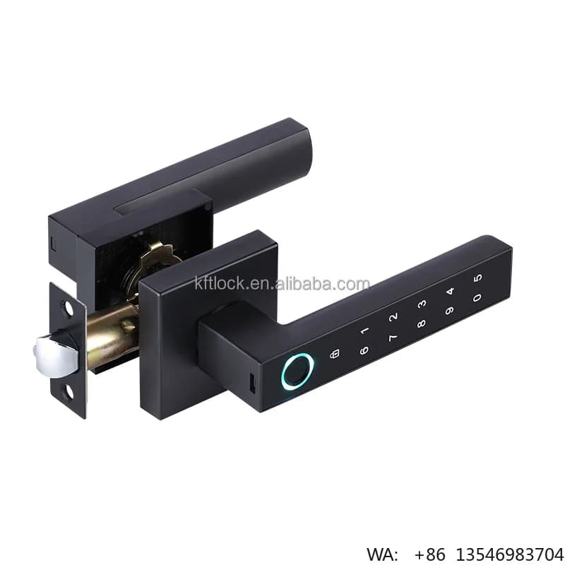 Serratura Digitale Elettrica con Password e Impronta Digitale, Maniglia Intelligente per Porta d'Ingresso della Camera da Letto