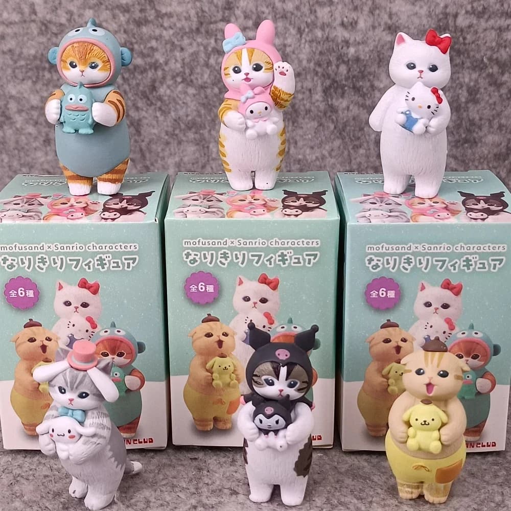 Mofusaes Shark Cat Blind Box Sanrios Cat Figures Toy Simpatici ornamenti Bambole da collezione Regalo per bambini