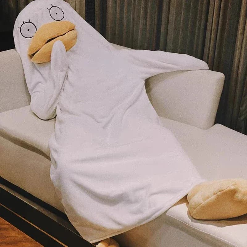 Plus Nightgown Funny Sleep Blanket Women Men Cartoon Pajamas Pullover Winter Warm Pyjamas Anime Sleeping Bag Sleepwear NM33