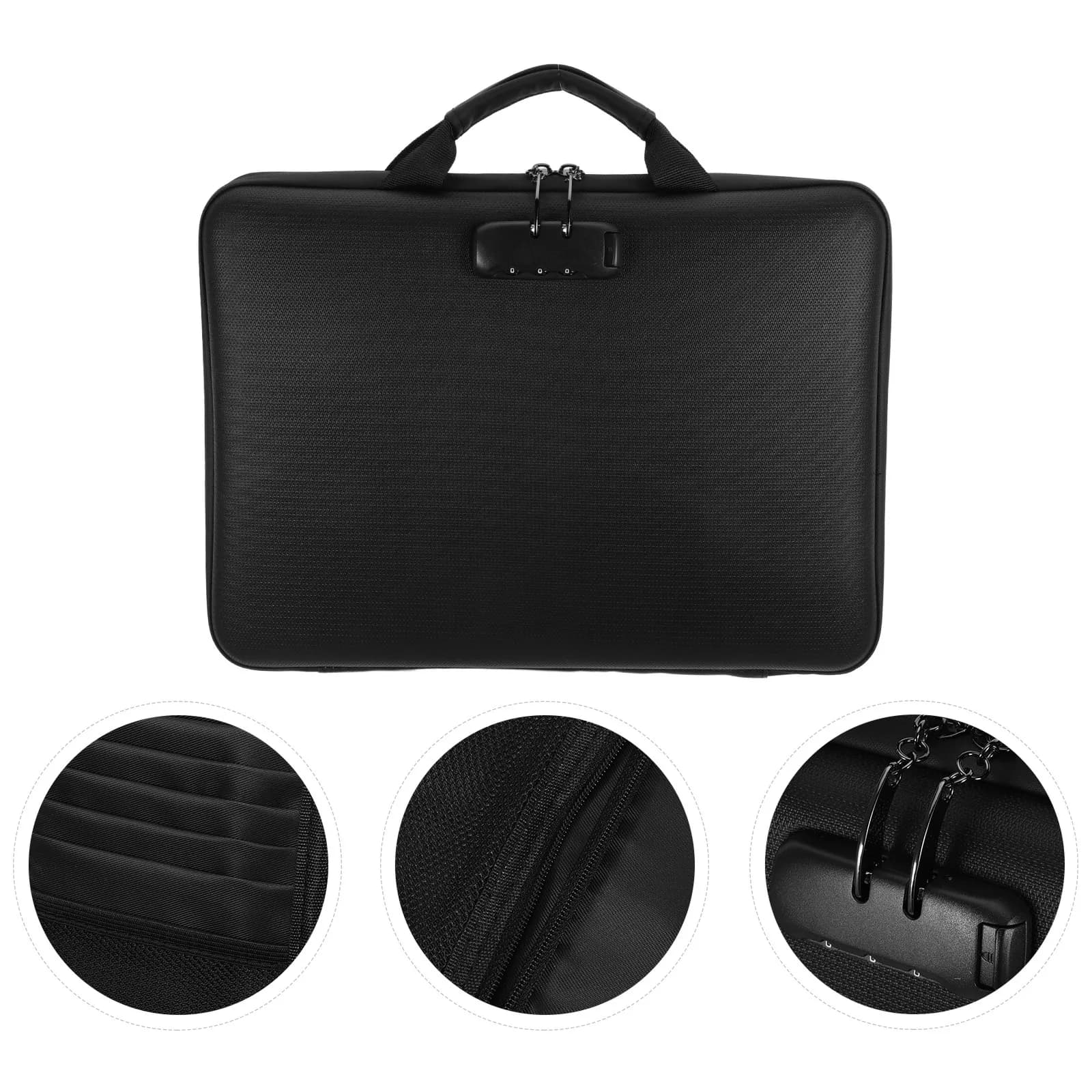 Portable Fireproof Document Organizer Box 13 Pocket Accordion File Folder with Lock Fire Resistant Storage Bag Travel Office Use