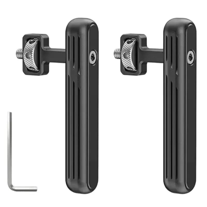 Accessori per rig video per smartphone, confezione da 2, maniglia laterale/maniglia superiore girevole, in alluminio, design da 1/4 di pollice