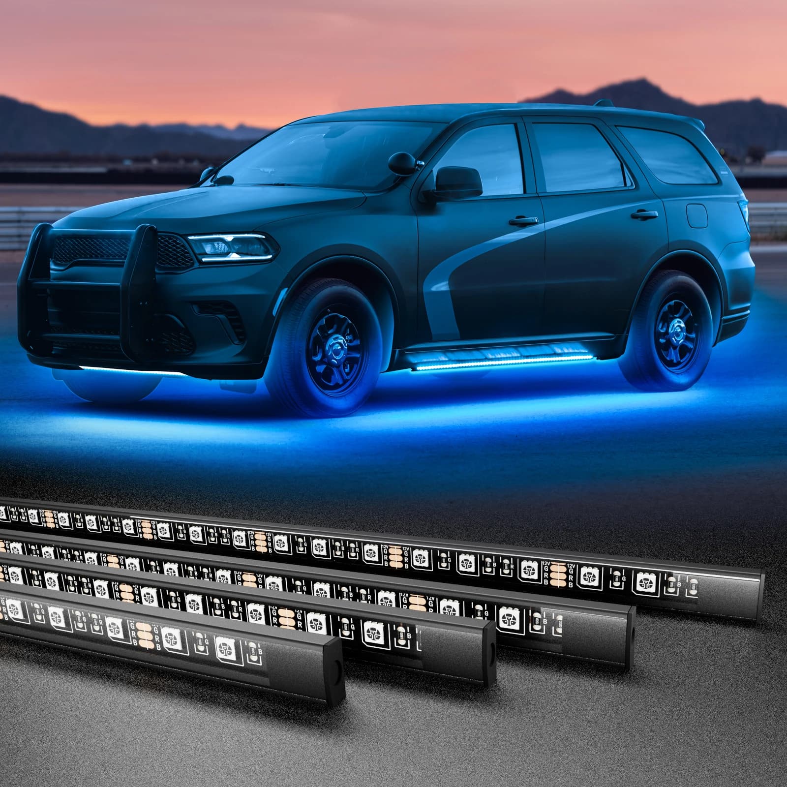 Strisce luminose per auto RGB con controllo app Strisce luminose impermeabili per carrello Decorazione barca Striscia luci esterne a LED DC12V