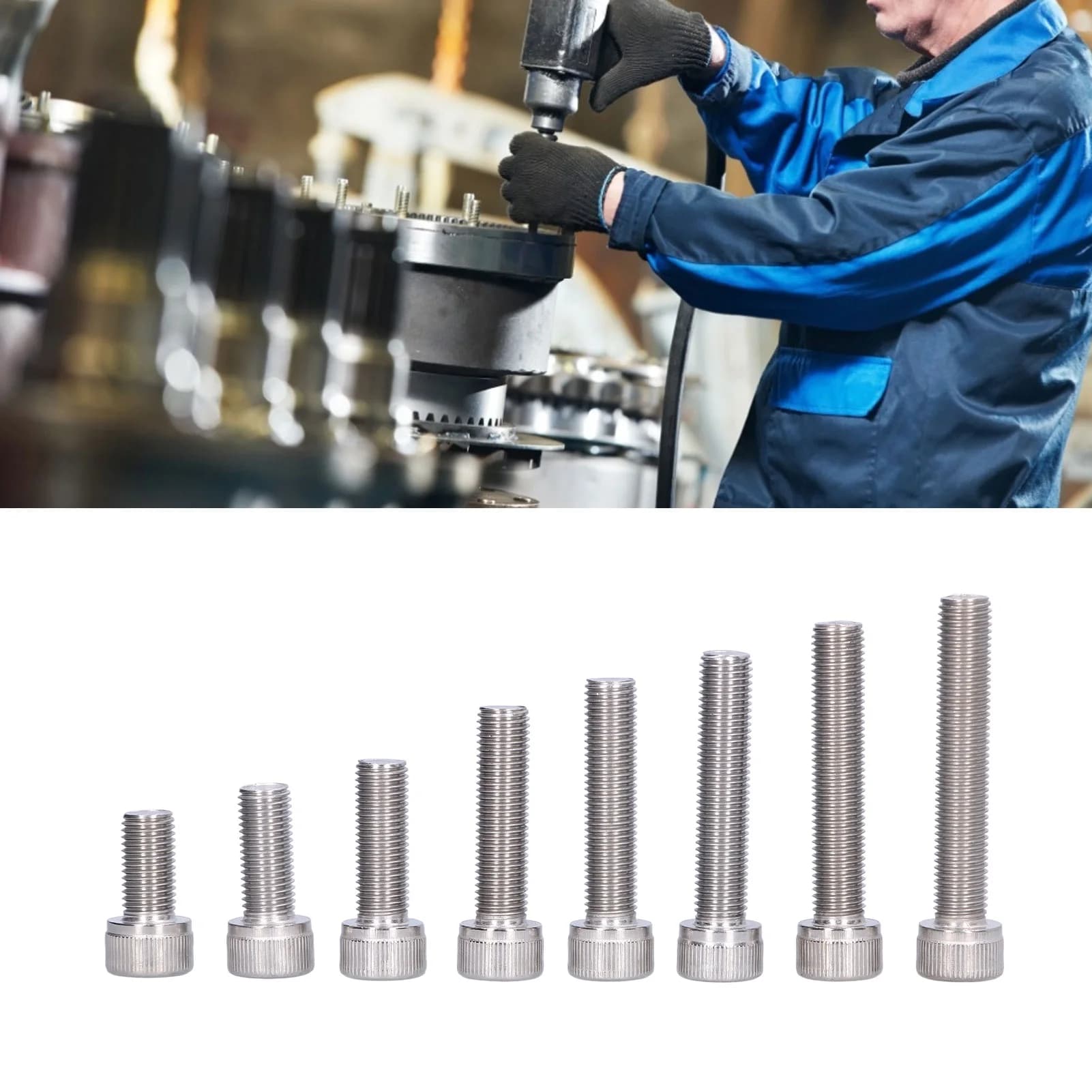 Fastener Hardware Hex Bolt Socket Screw A2 Stainless Steel 1.25mm Fine Pitch Fastener Hardware Stainless Steel Hex Bolt