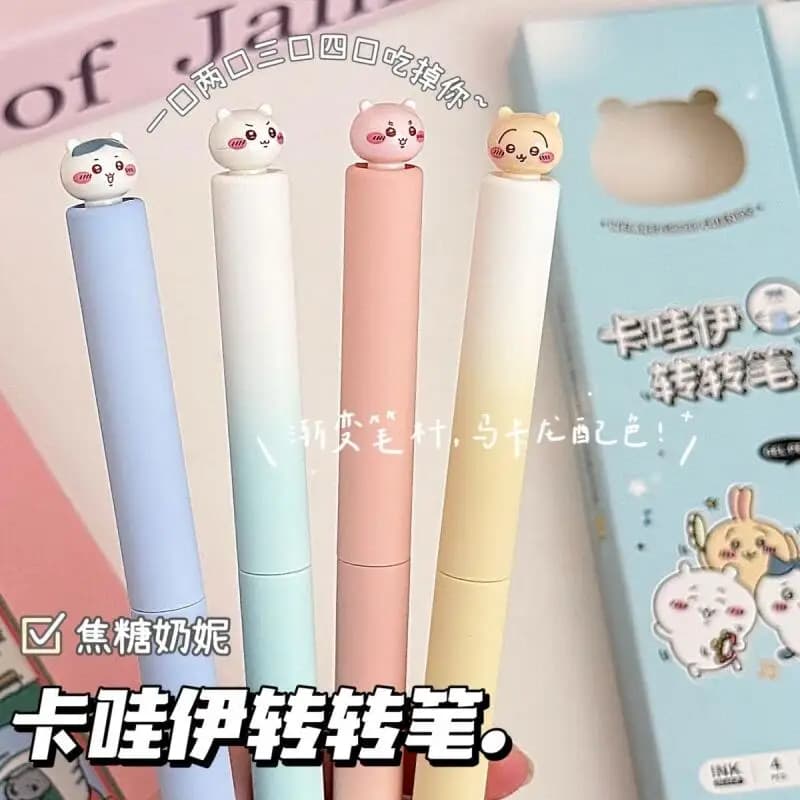 Chiikawa Twist Gel Pen Kawaii Cartoon Usagi Hachiware Pen Student Writing Stationery Cute Anime Office School Supplies Gift