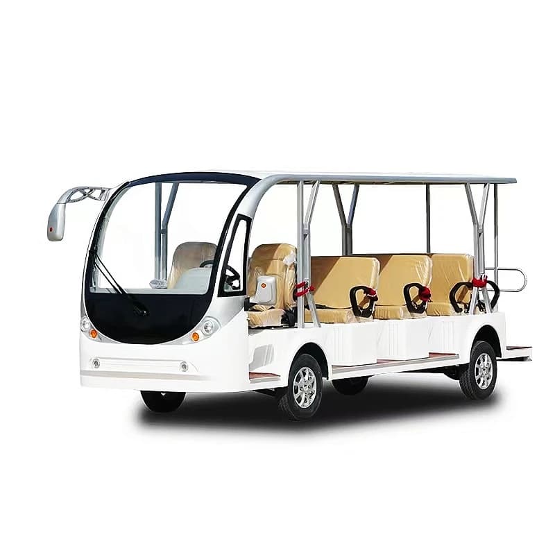Miglior Bus Elettrico da 14 Posti per Visite Turistiche, Buggy da Golf a 4 Posti con Pannelli Solari per Generazione di Energia