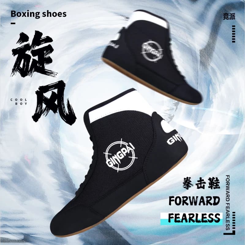 Boxing Shoes Men Women Size 30-45 Professional Boxing Sneakers Anti Slip Flighting Shoes Ladies Wrestling Sneakers Red Black
