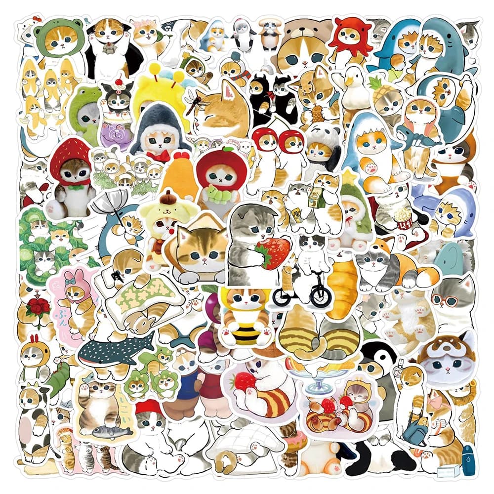 10/30/55/110PCS Kawaii Mofusand Adesivi Cartoon Cute Cat Graffiti Decalcomanie Giocattolo Per Bambini Regalo FAI DA TE Scrapbook Chitarra Cassa Del Telefono Del Computer Portatile
