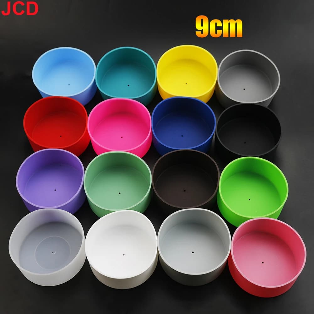 JCD 1pc 9cm Per La Vita Better Tazza di Silicone Morbido Guaina Inferiore Manicotto di Protezione Per Bottiglia di Tè di Acqua di Vetro Anti Danneggiamento accessori