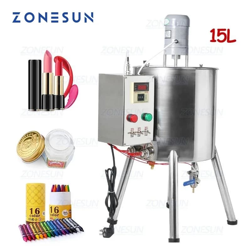 ZONESUN Rossetto Heating Agitation Filling Machine Mixing Tramoggia Heater Tank Chocolates Cream Nail Polish Polish ZS-GTL15L