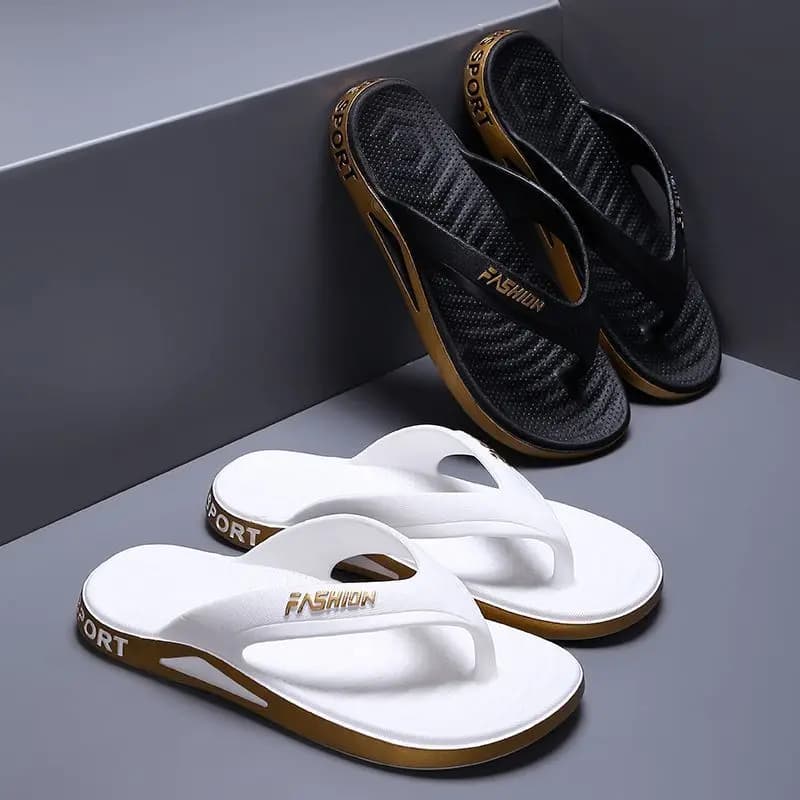 Fashionable flip-flop slippers for couples, casual, non-slip, bath, comfortable, breathable, with massage, beach