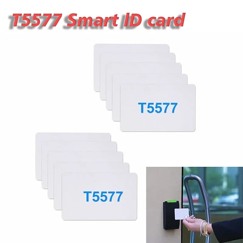 5/10 pz portachiavi NFC Smart Card 5577 scheda di accesso cancellabile ripetibile T5577 scheda vuota carta sottile ID Smart Card accesso a induzione