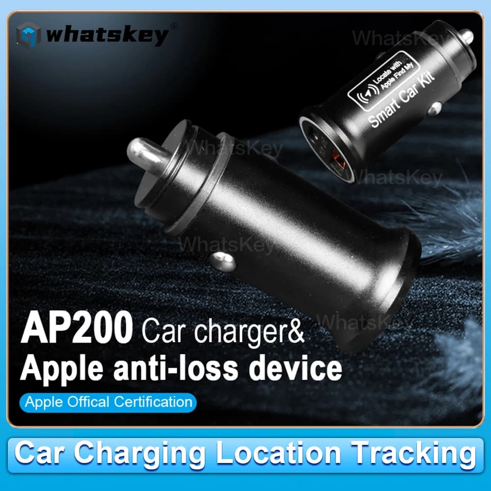 2 in 1 Mini localizzatore GPS per auto e caricatore per auto monitoraggio in tempo reale localizzatore antifurto Anti-smarrimento supporto Apple trova la mia APP
