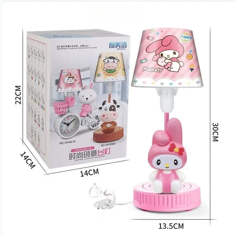 Anime Sanrio Hello Kitty My Melody Kuromi Desk Lamp Eye Caring Study Lamp Plug in Rechargeable Twistable Bedside Night Light New