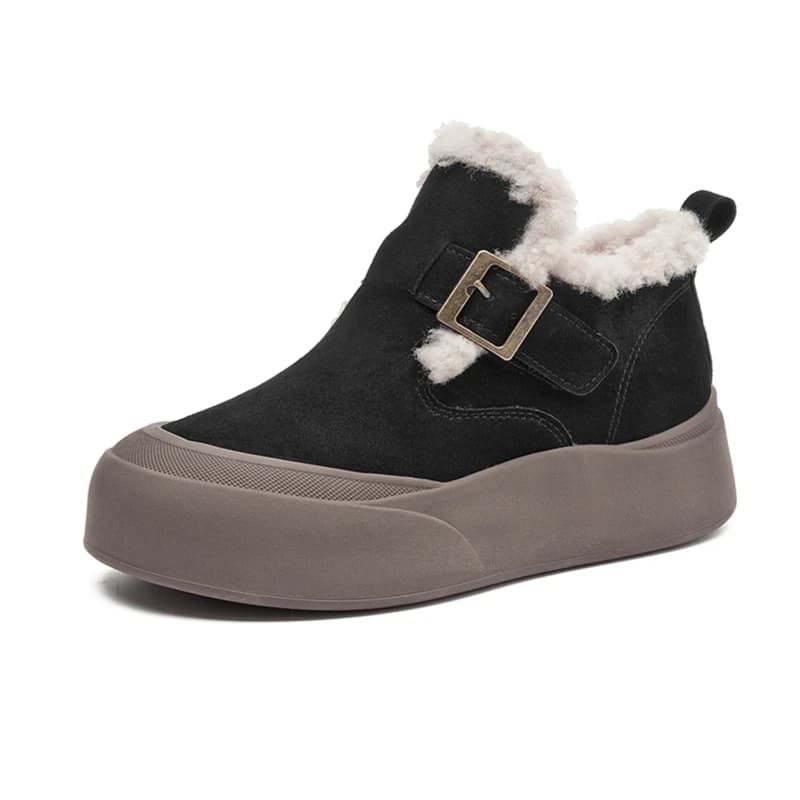 DIMANYU Stivali da Neve Donna Invernali 2026 Nuovi Stivaletti Caldi in Pile Spesso da Donna in Vera Pelle Taglie Grandi Sneakers Stivali da Donna