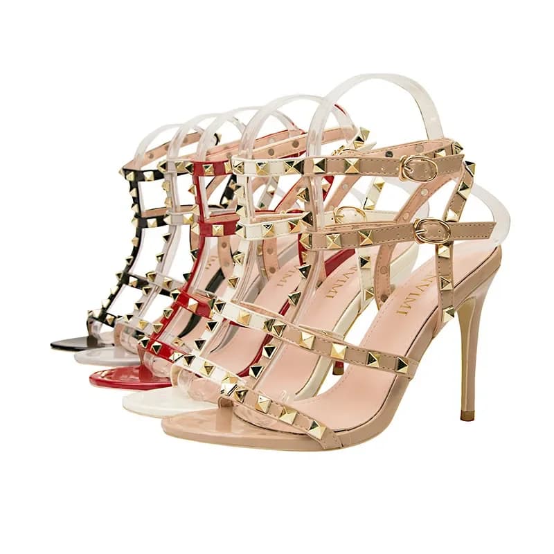 Eilyken 2022 Summer Rome Ladies Lace-Up Sandals Thin High Heels Open Toe Party Gladiator Ankle Strap Fashion Platform Shoe Black J240307