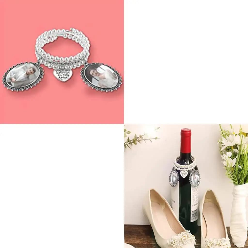 Bracciale commemorativo con ciondolo con ciondolo cornice per foto, braccialetti perle per ciondolo con foto, creazione a