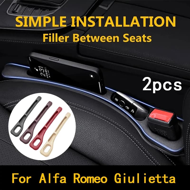 Riempitore per seggiolino auto tra fessure dei sedili Accessori per la decorazione di interni 2 pezzi per Alfa Romeo Giulietta