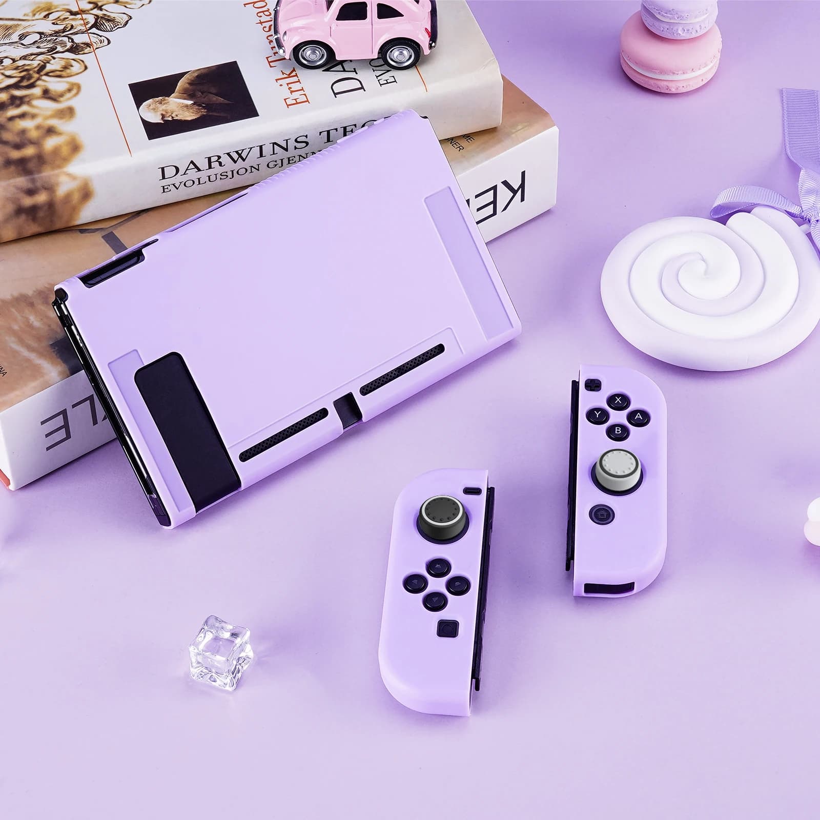 Pacchetto custodia protettiva con 4 cappucci antiscivolo per Nintendo Switch OLED, per cover Switch NS, accessori per giochi Switc