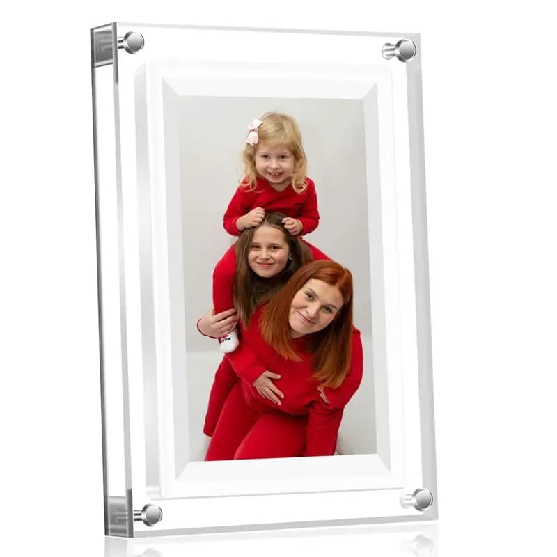 A75Q-New 7 Inch Transparent Acrylic Digital Photo Frame Music Reader 8G Electronic Photo Frame