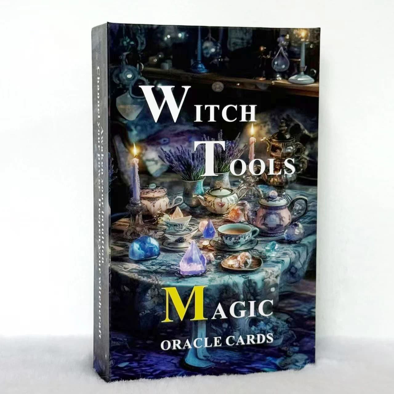 Witch Tools Carte Oracle magiche, Mazzo Oracle estetico Witchy per autoveidità e consapevolezza, 12x7 cm, 54 carte, carte Taro