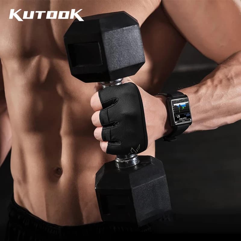 KUTOOK New Training Gloves for Men Hand-Free Gloves for Weightlifting Palm Protective Gymnastic Gloves for Weight Lifting for Training