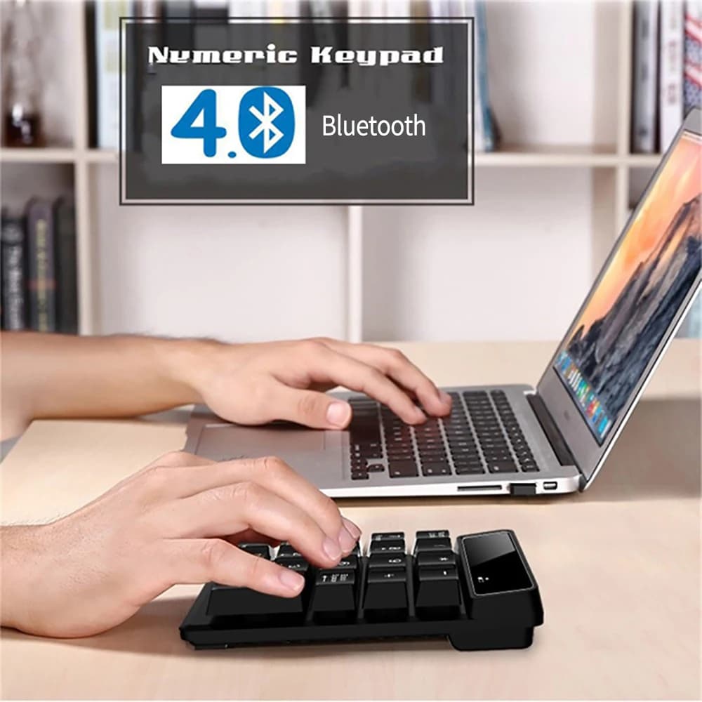 2.4G Wireless Usb Number 19 Keys Bluetooth Keyboard with Digital Display Portable Mini Numeric Smart Keypad Office for Finance