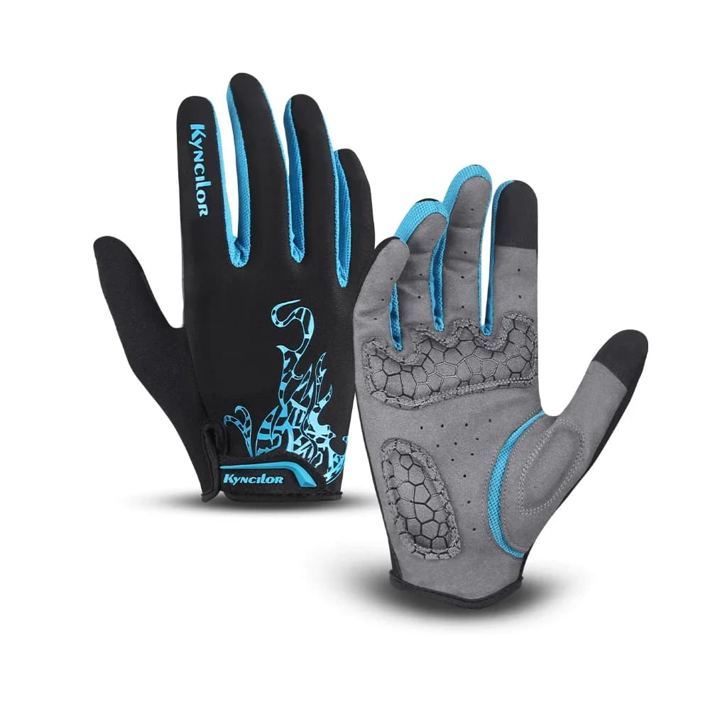 Guanti da ciclismo all'aperto Guanti da moto touchscreen in microfibra antiurto con dita intere resistenti all'usura traspiranti e anti-sudore da uomo