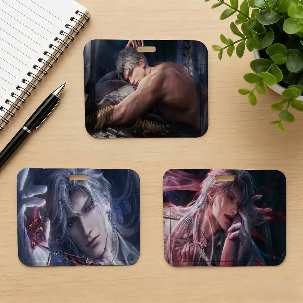 Sylus Game Love and Deepspace: Porta Badge con Clip Retrattile e Porta Carte Girevole, Regalo per la Famiglia