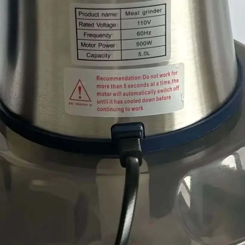 Electric Kitchen Robot 500W 5L, Tritacarne, Frullatore, Tritaverdure, Sminuzzatore per Alimenti, Food Processing Kit, Wholesale